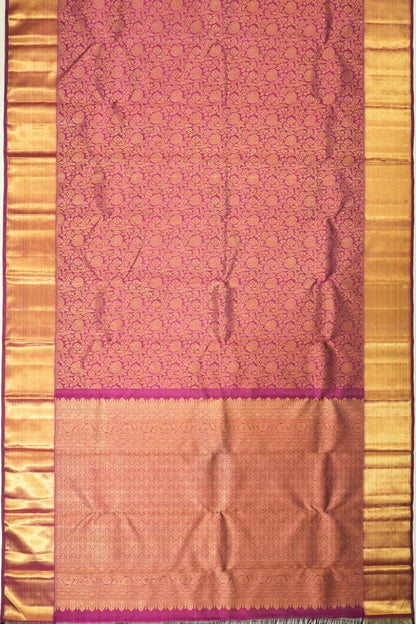 Kanchipuram Silk Brocade Purple Saree