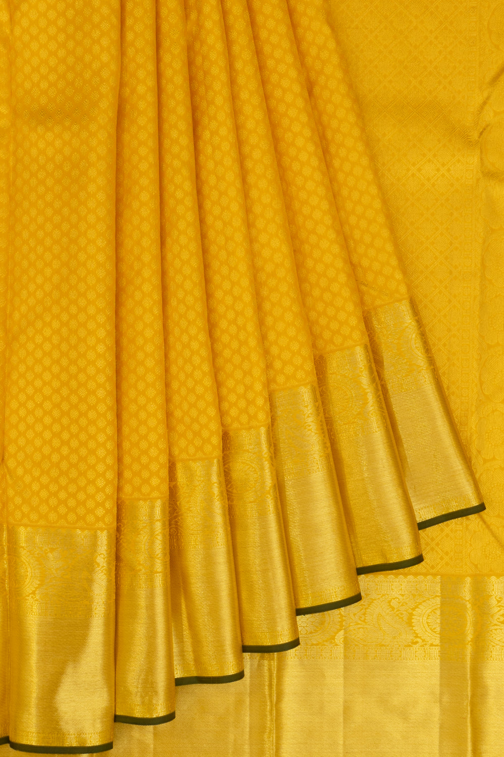 Taranga Kanchi Silk Brocade Yellow Saree