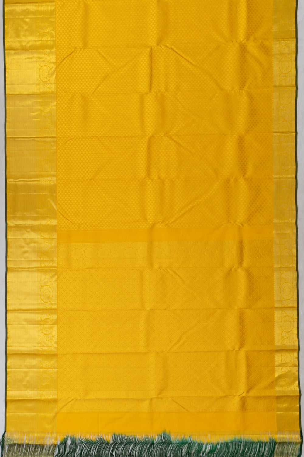 Taranga Kanchi Silk Brocade Yellow Saree