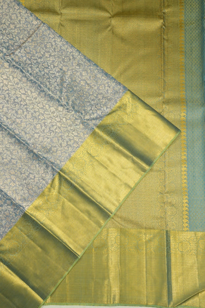 Kanchipuram Silk Tissue Powder Blue Saree