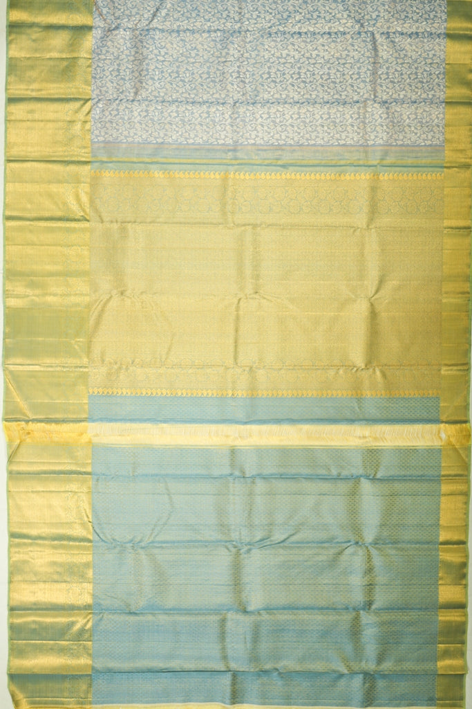 Kanchipuram Silk Tissue Powder Blue Saree