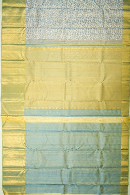 Kanchipuram Silk Tissue Powder Blue Saree