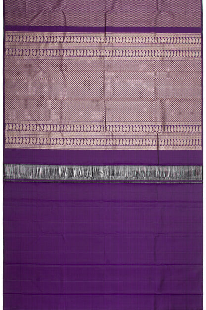 Antique Zari Kanchipuram Silk Brocade Violet Saree