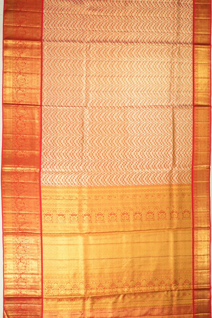 Kanchipuram Silk Tissue Brocade Gold Saree