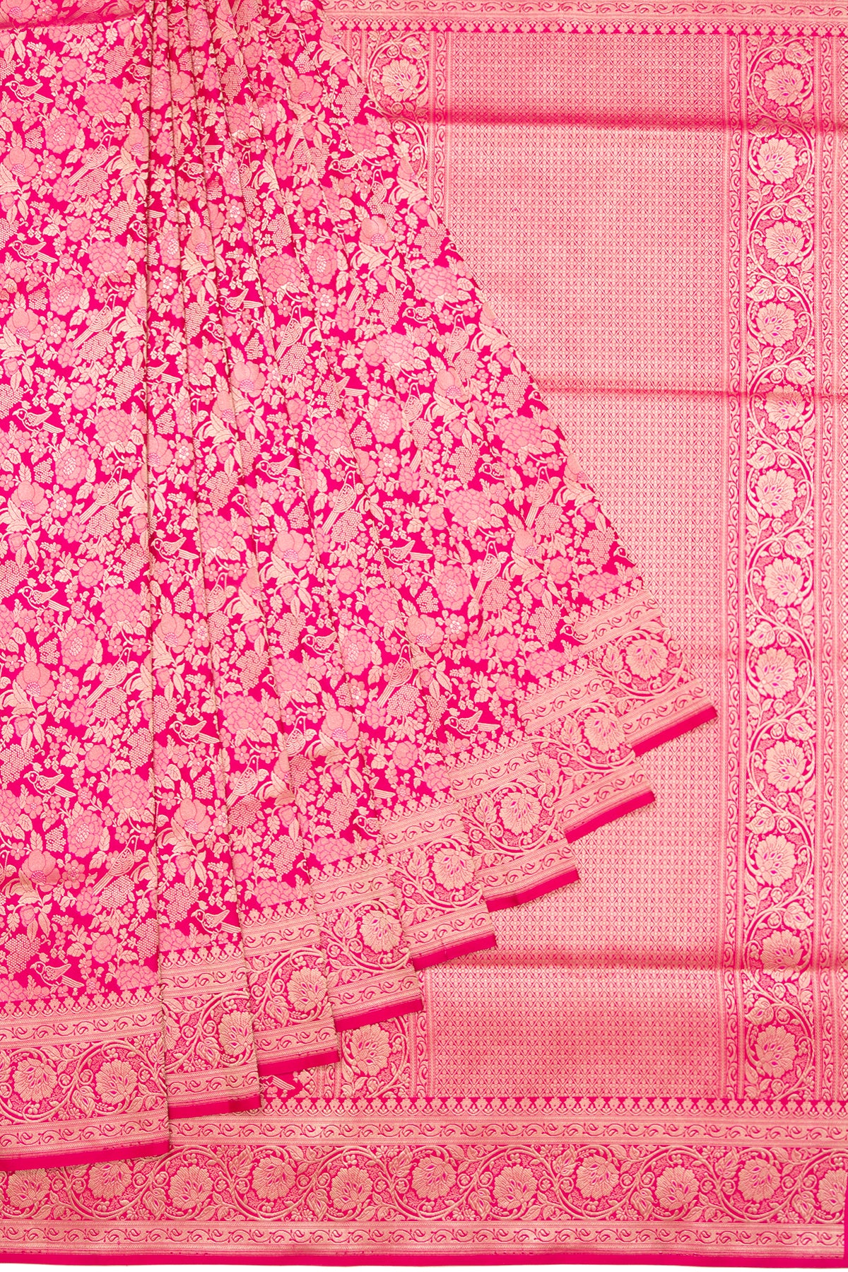 Banarasi Silk Brocade Pink Saree