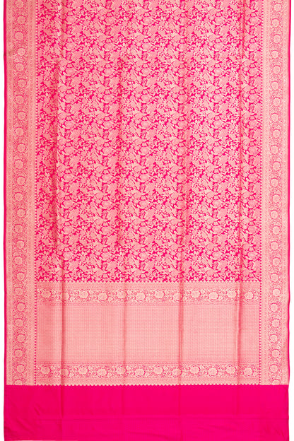 Banarasi Silk Brocade Pink Saree