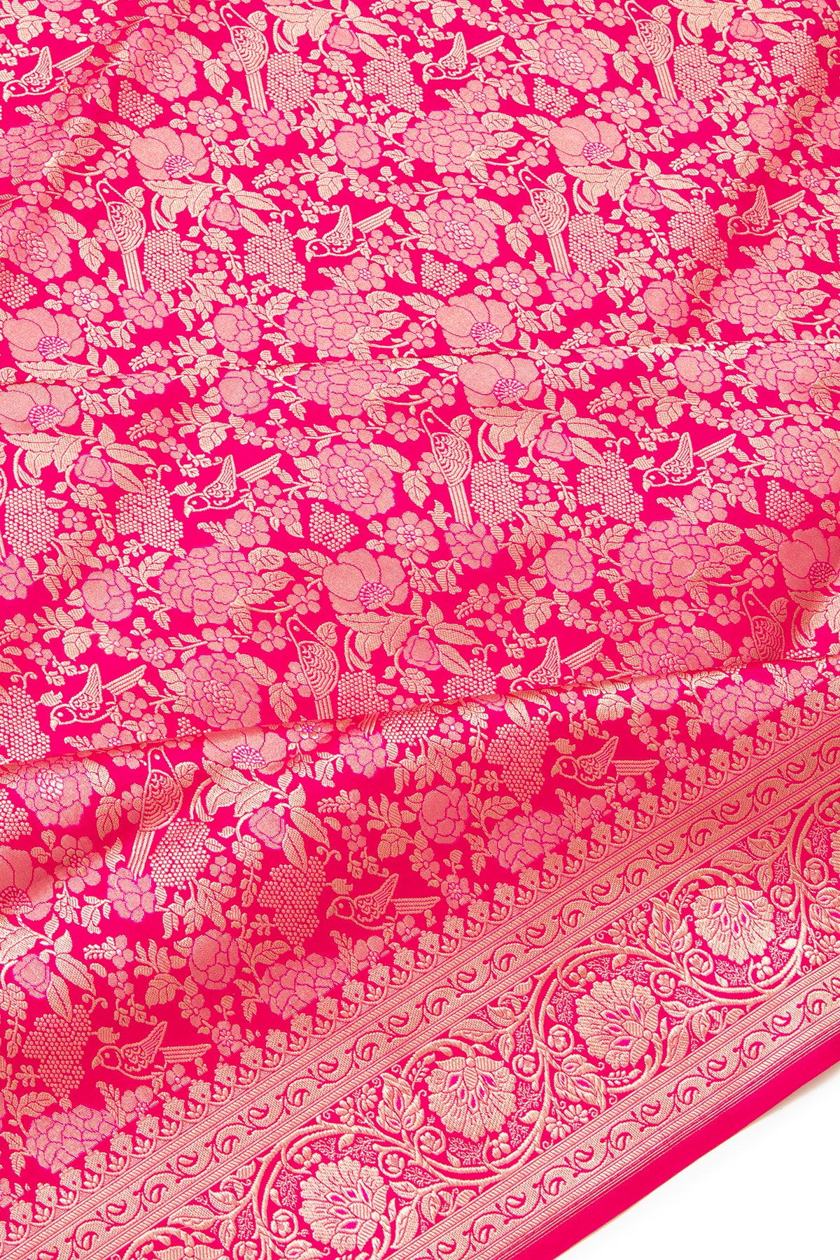 Banarasi Silk Brocade Pink Saree