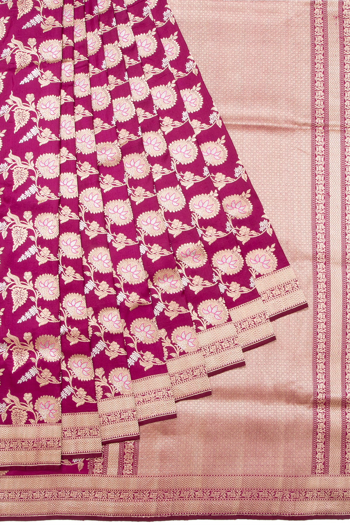 Banarasi Silk Kadwa Jaal Purple Saree