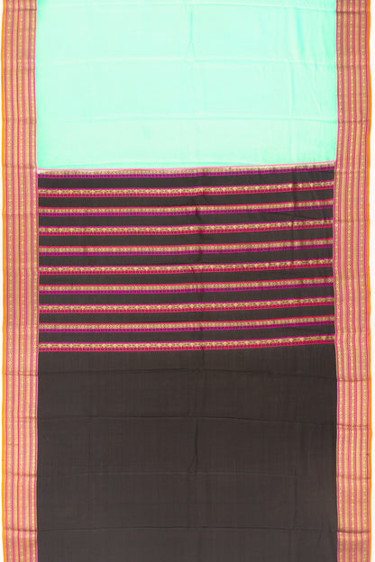 Mysore Silk Plain Sea Green Saree