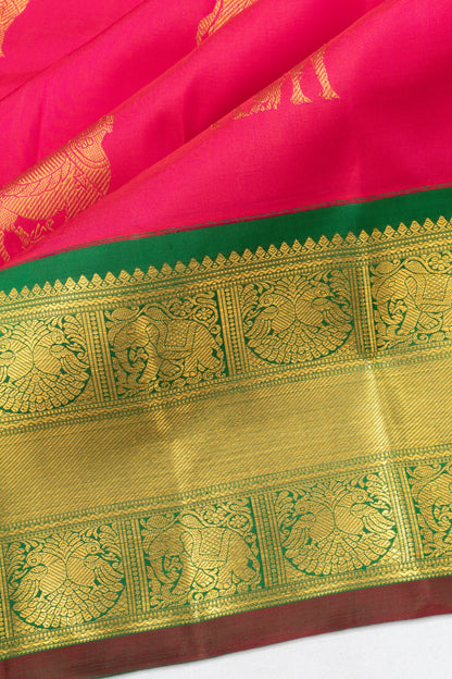 Kanchipuram Silk Butta Pink Saree