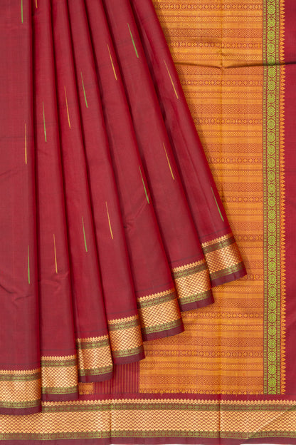 Classic Kanchipuram Silk Butta Maroon Saree