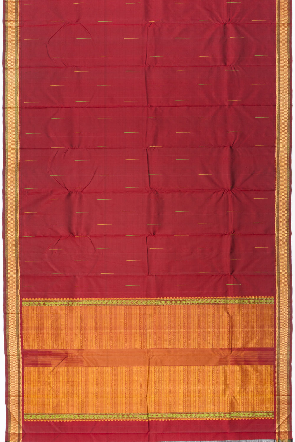 Classic Kanchipuram Silk Butta Maroon Saree