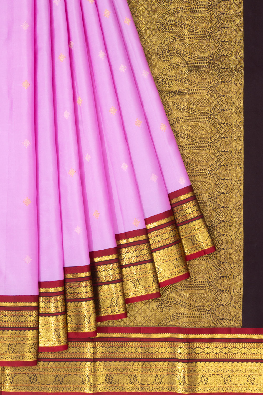 Classic Kanchipuram Silk Butta Lavender Saree