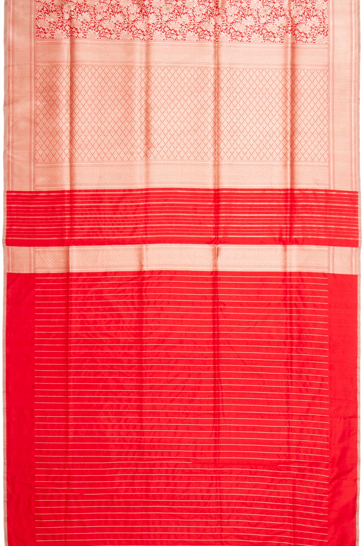 Banarasi Silk Brocade Red Saree