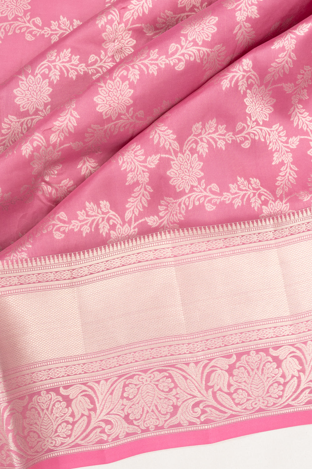 Coimbatore Soft Silk Jaal Pink Saree