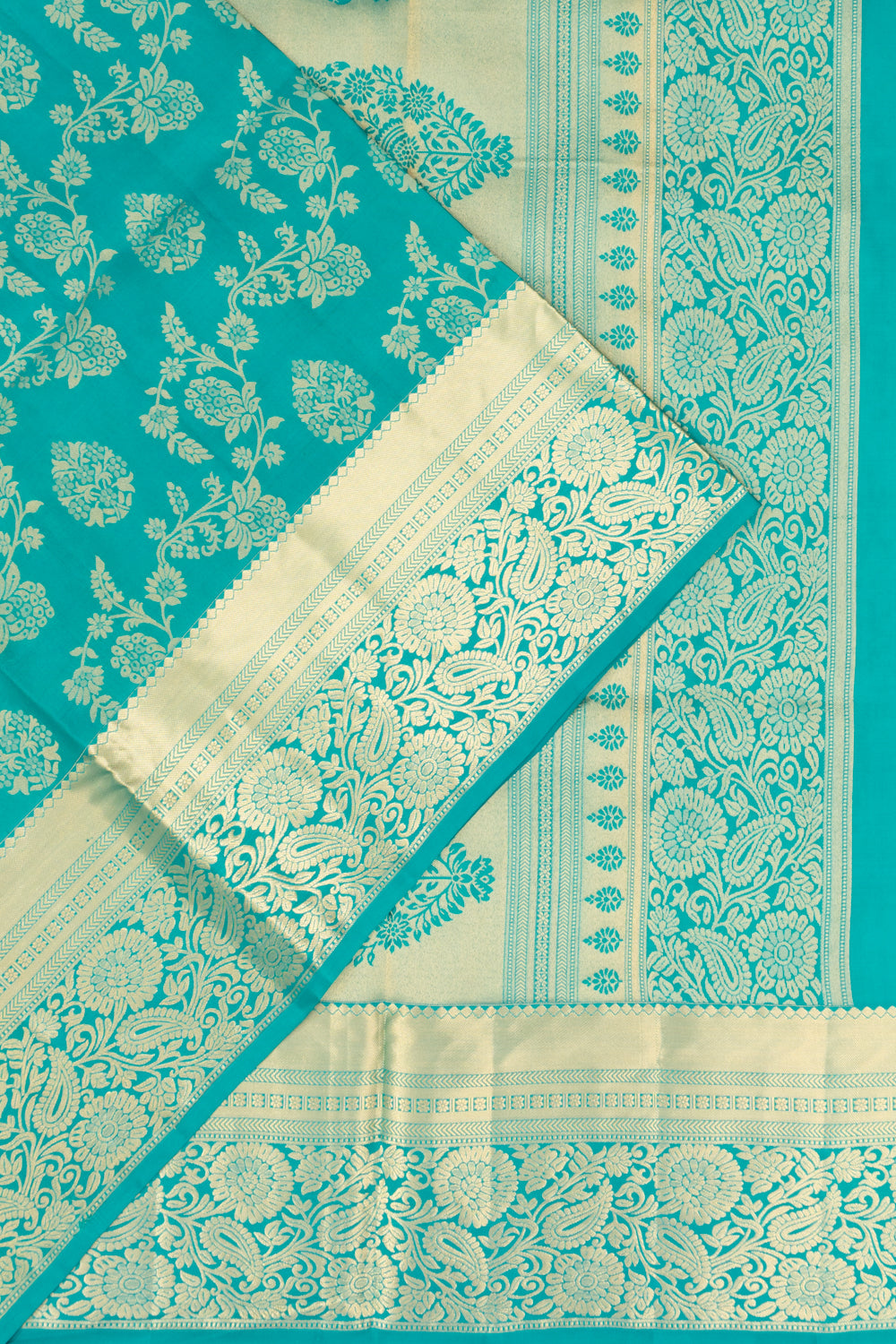 Coimbatore Soft Silk Jaal Pastel Blue Saree