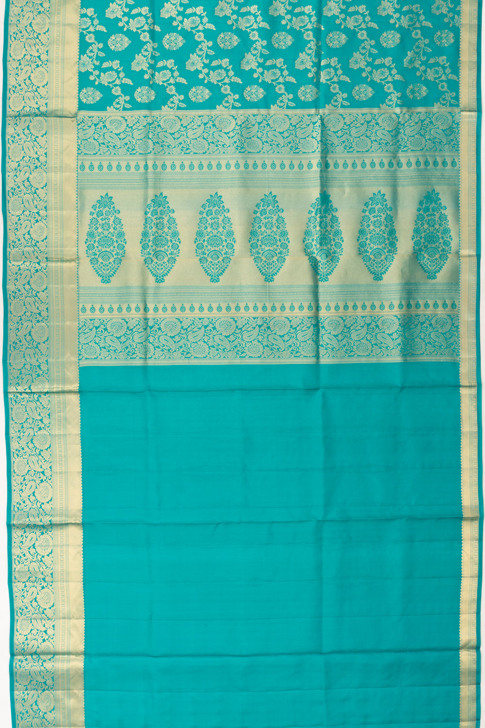 Coimbatore Soft Silk Jaal Pastel Blue Saree