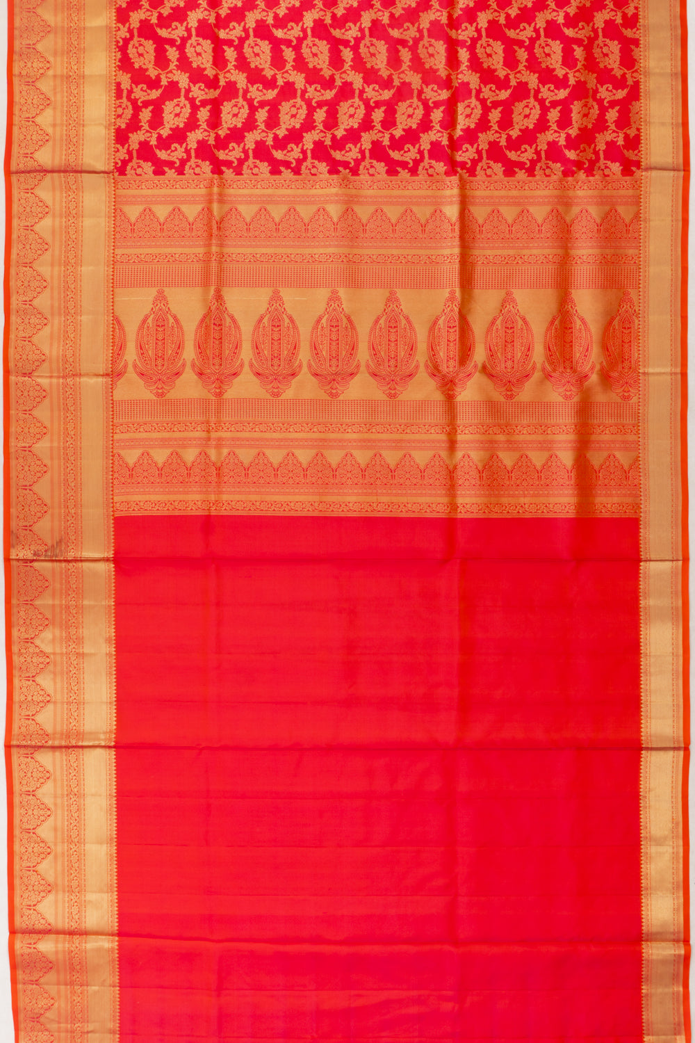 Coimbatore Soft Silk Jaal Brick Red Saree