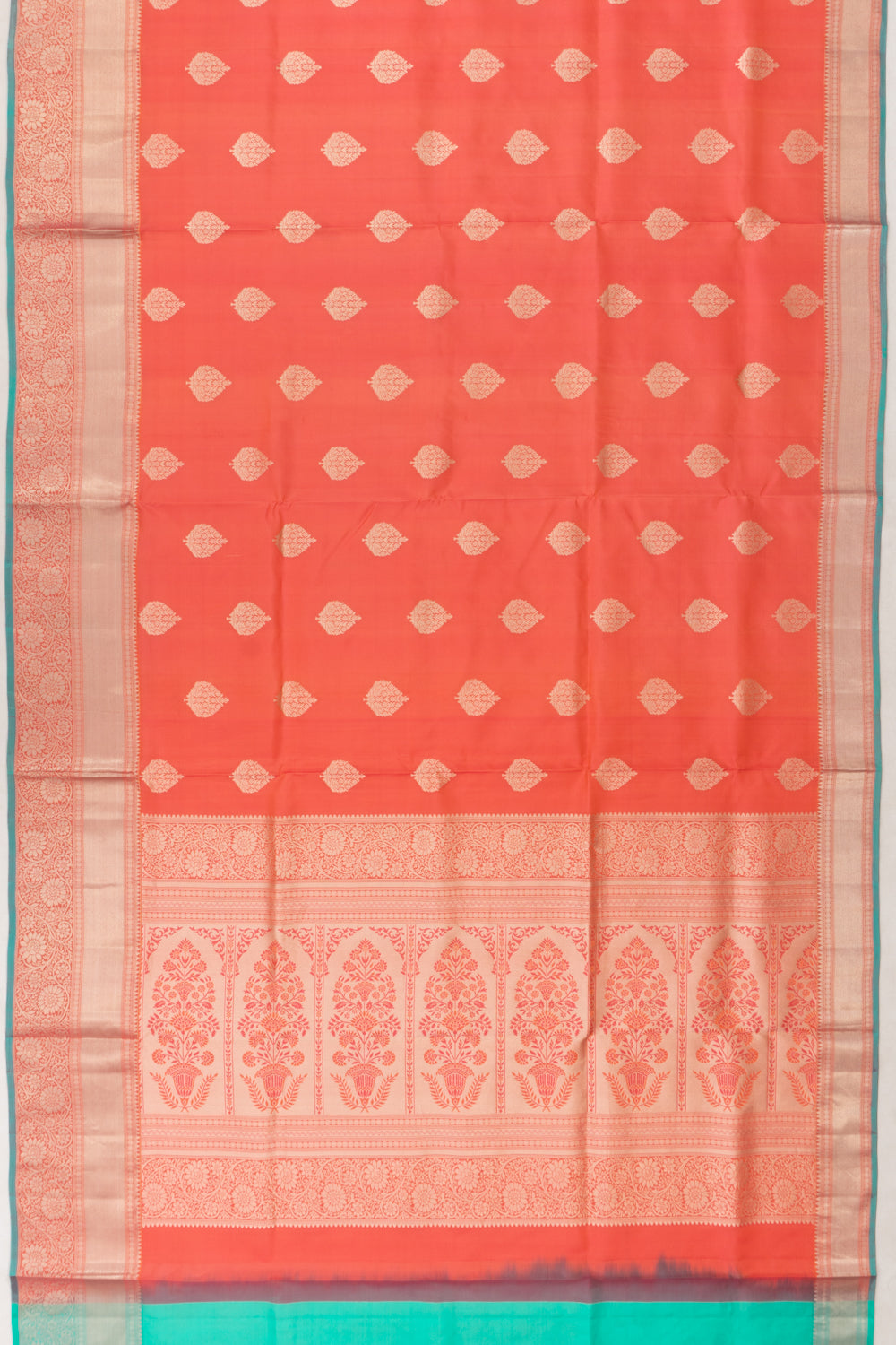 Coimbatore Soft Silk Butta Orange Saree