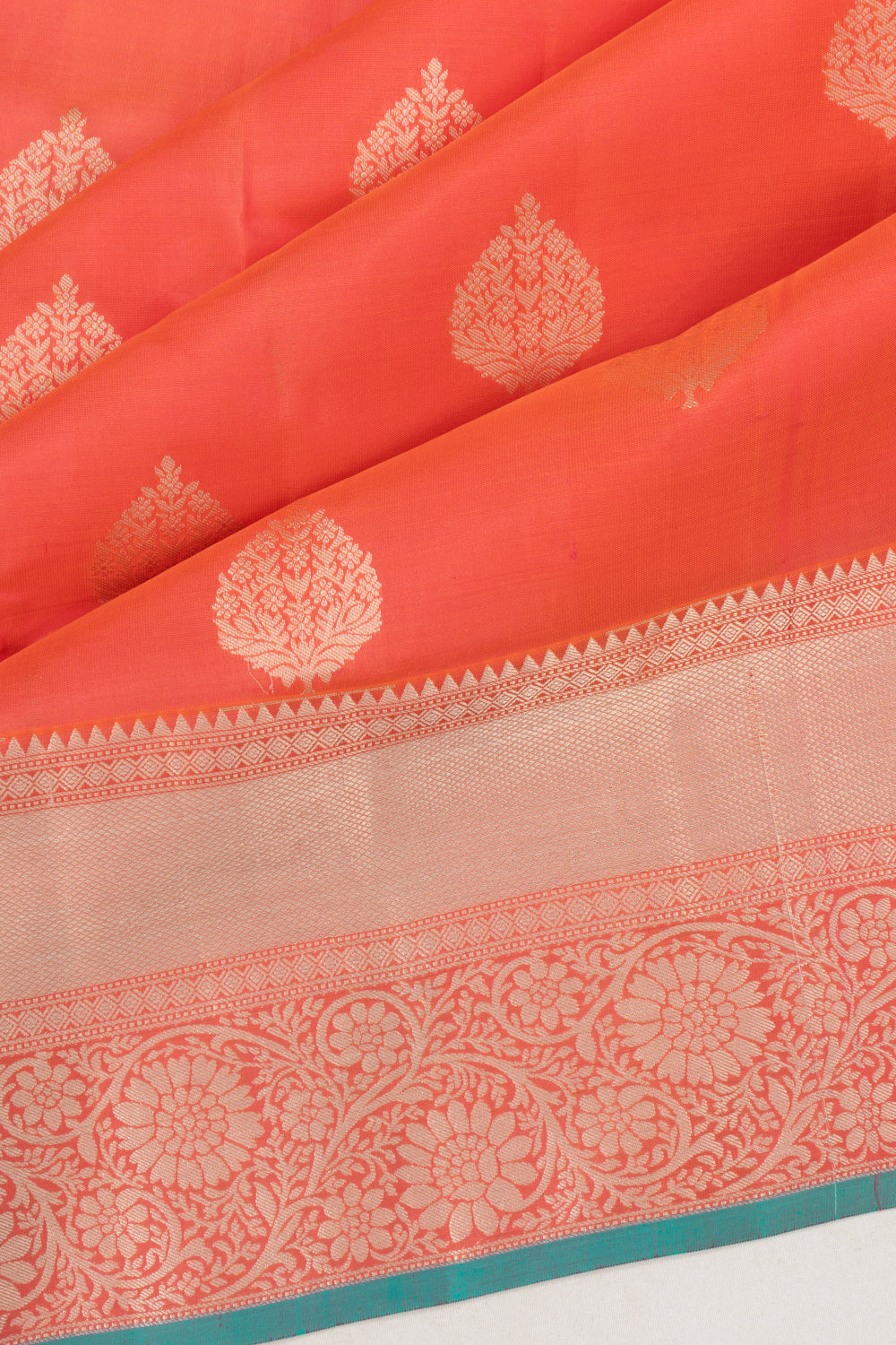 Coimbatore Soft Silk Butta Orange Saree