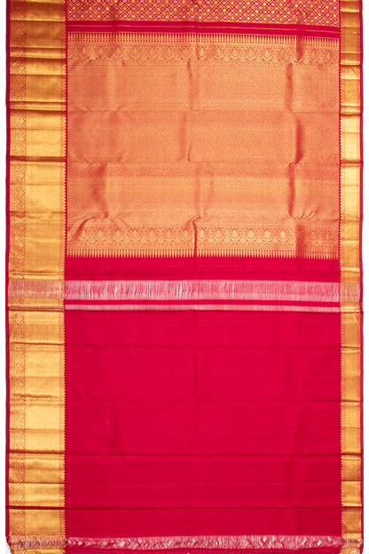 Kanchipuram Silk Brocade Red Saree