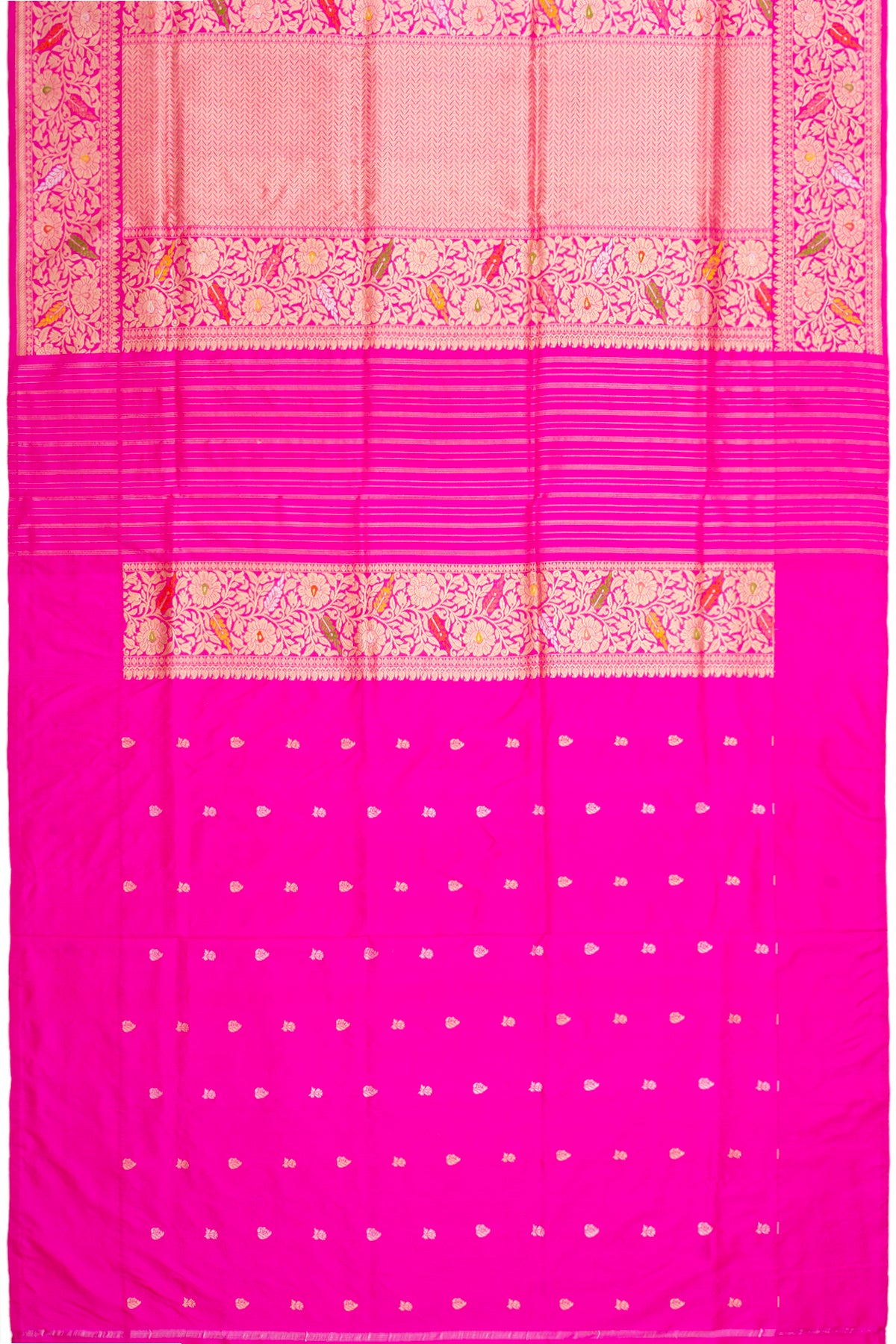 Banarasi Silk Jaal Redish Pink Saree