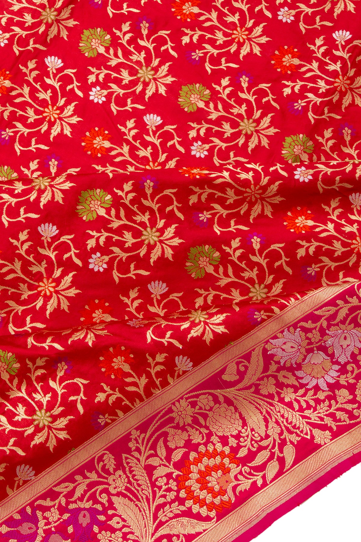 Banarasi Silk Brocade Red Saree