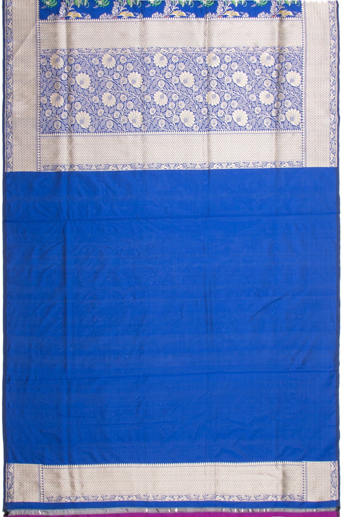 Thread Banarasi Silk Jaal Royal Blue Saree