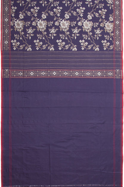 Banarasi Silk Jaal Dark Blue Saree