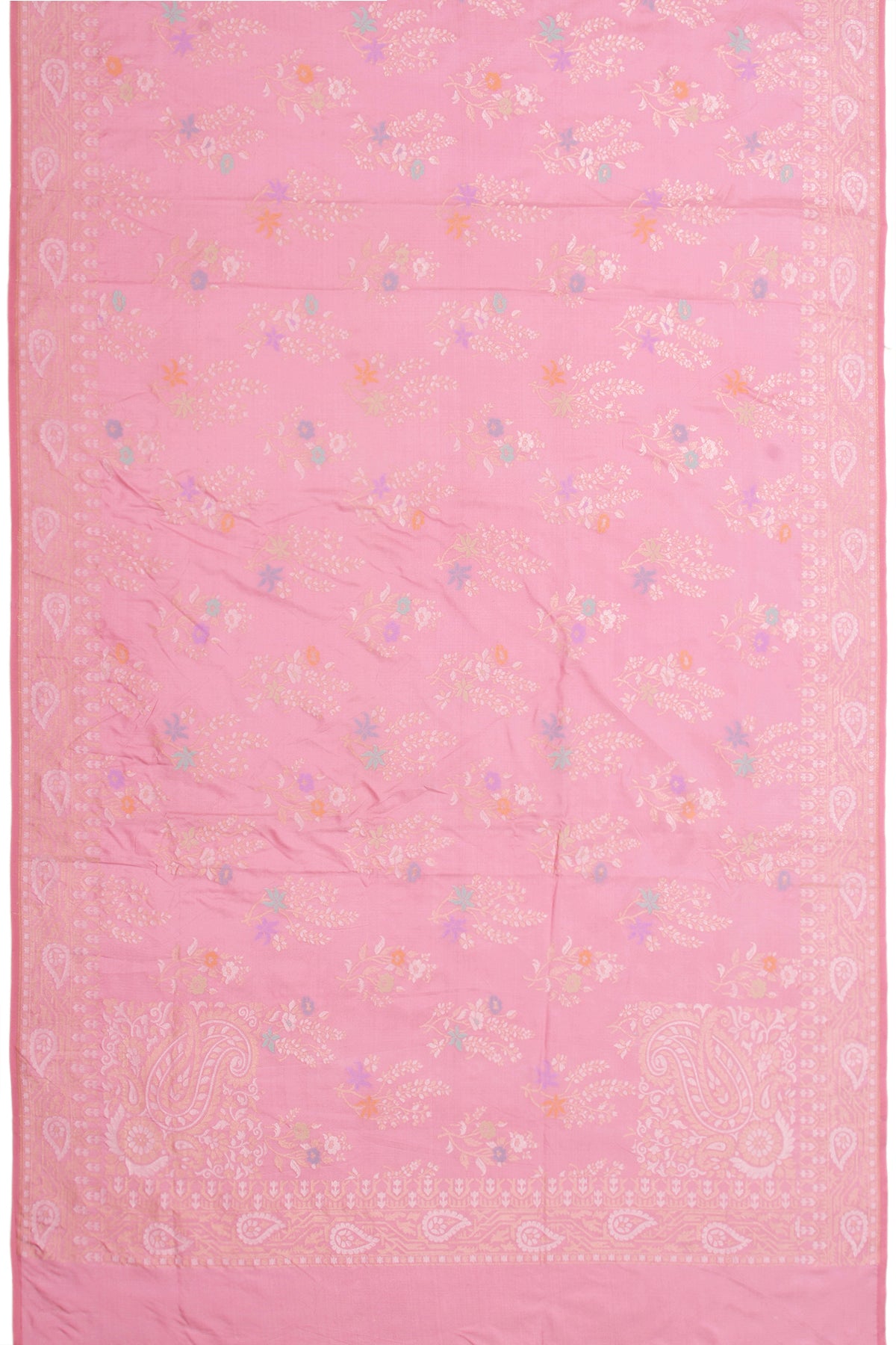 Banarasi Silk Jaal Butta Baby Pink Saree