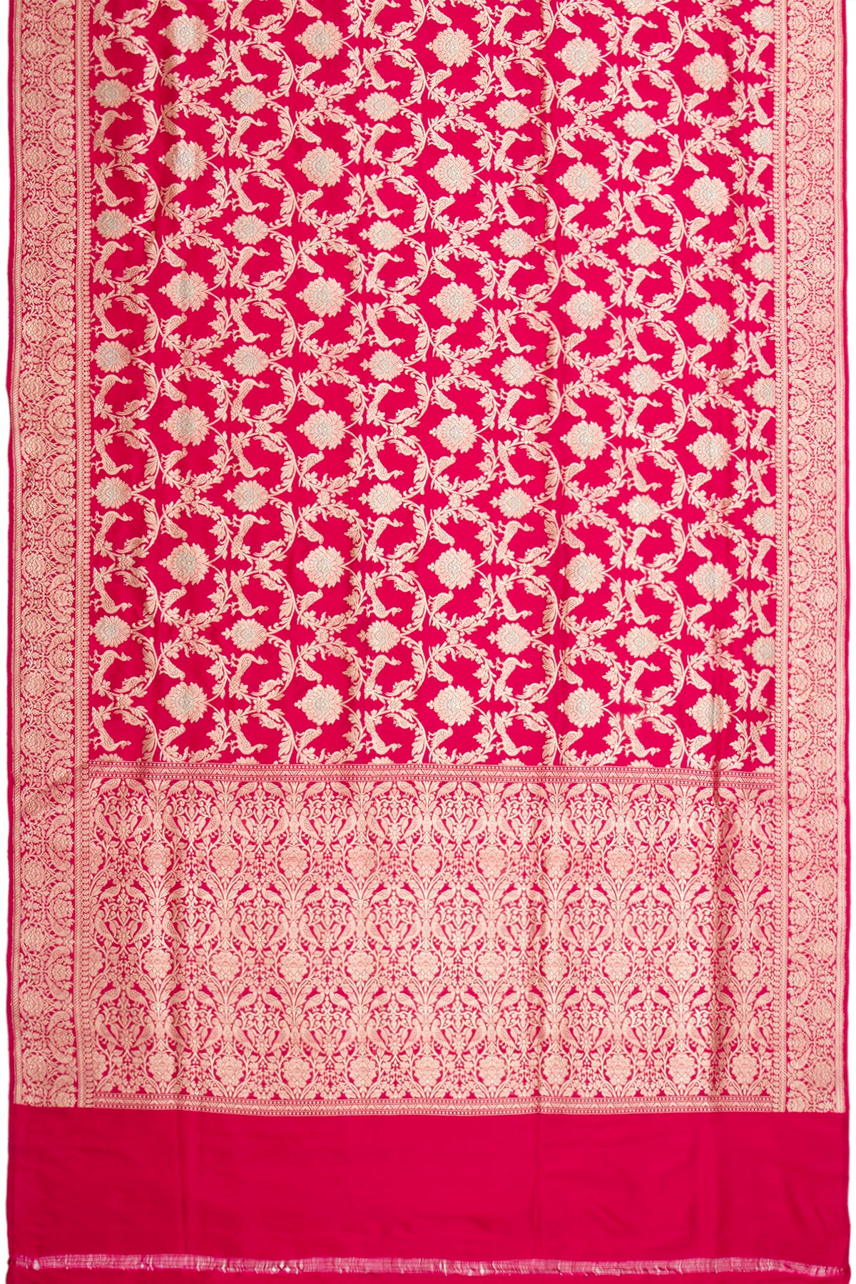 Banarasi Silk Kadwa Jaal Pink Saree