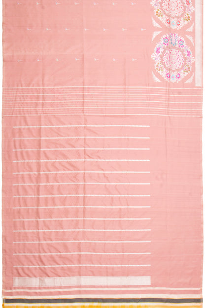 Thread Banarasi Silk Butta Peach Saree