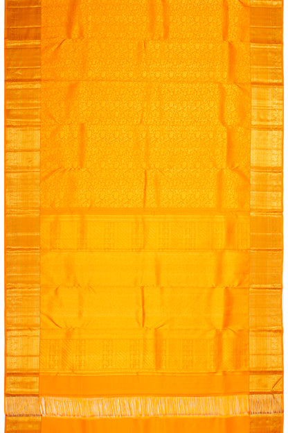 Kanchipuram Silk Vanasingaram Brocade Yellow Saree