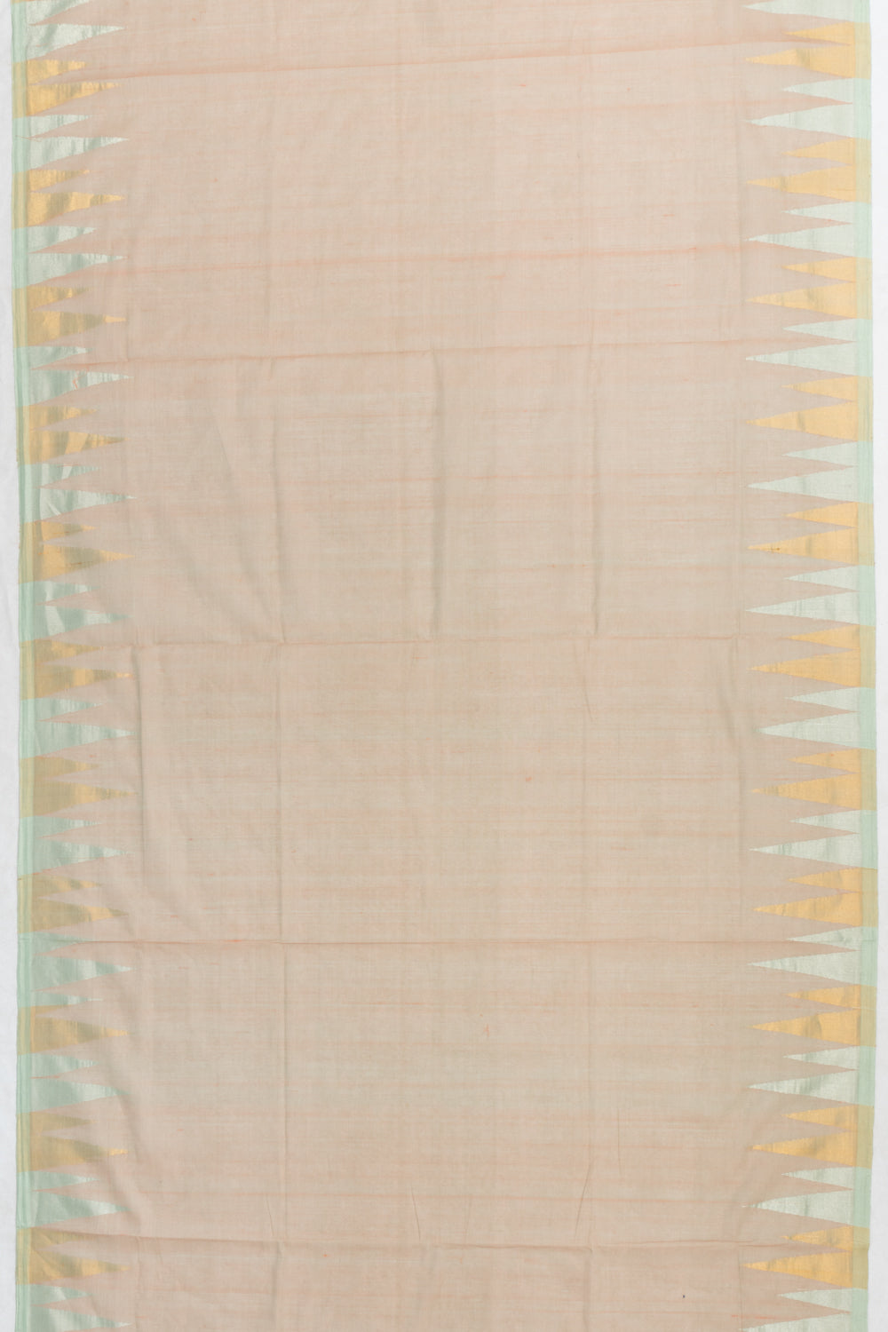 Handspun Cotton Tissue Plain Cream Saree