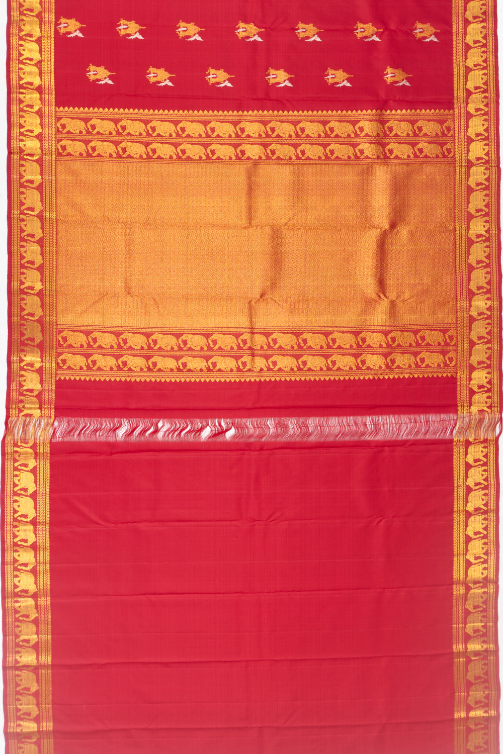 Kanchipuram Silk Butta Red Saree