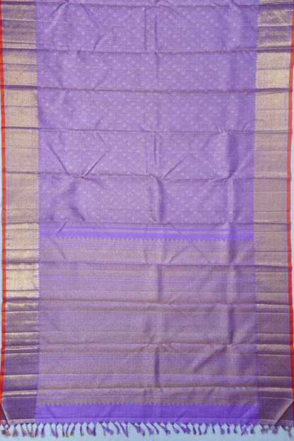 Kanchipuram Silk Brocade Lavender Saree