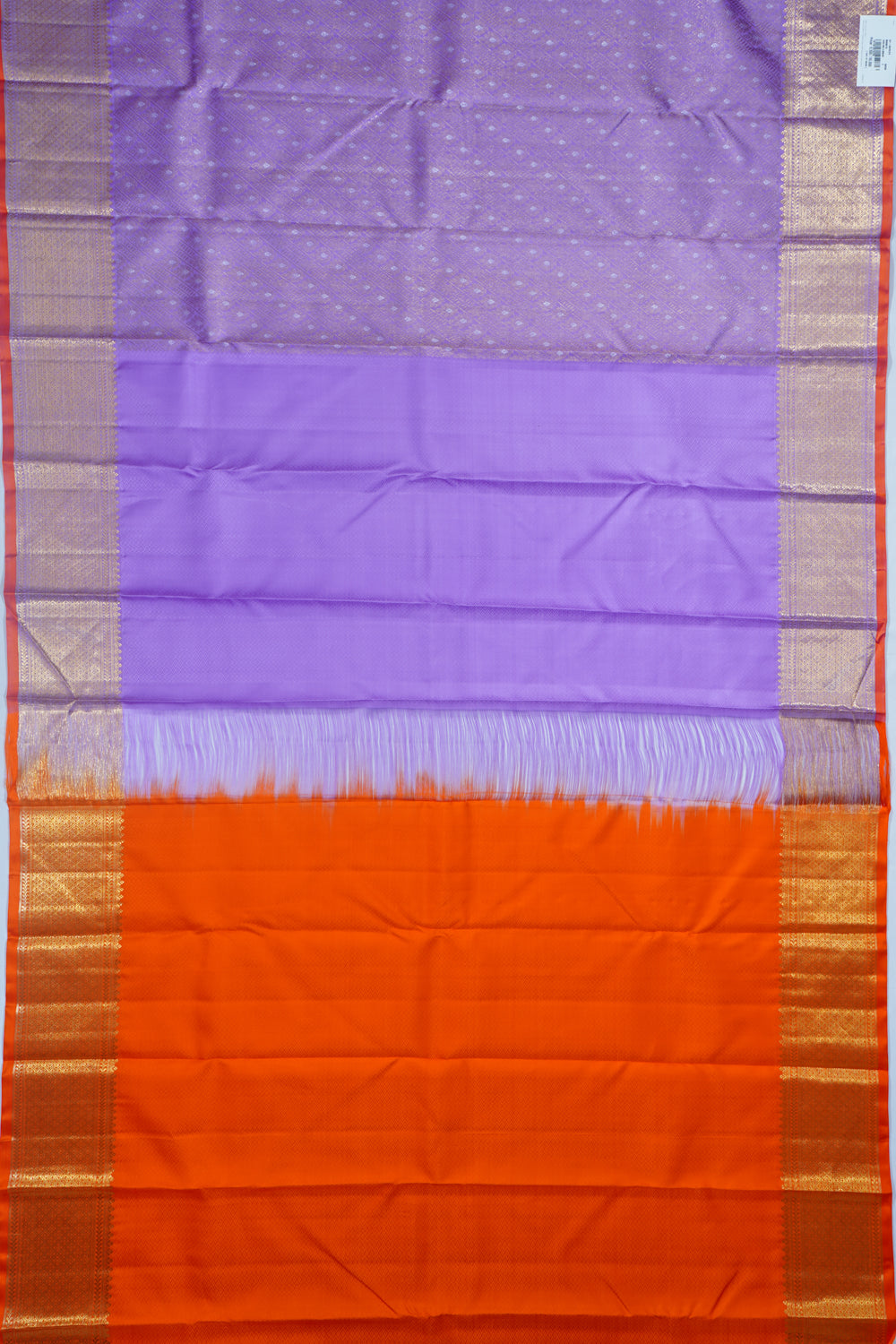 Kanchipuram Silk Brocade Lavender Saree