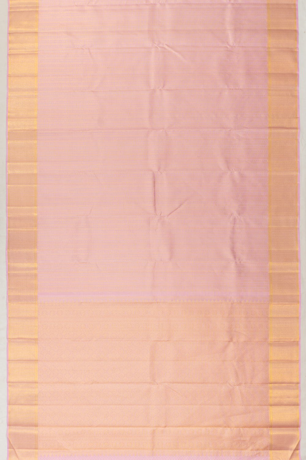 Kanchipuram Silk Small Checks Baby Pink Saree