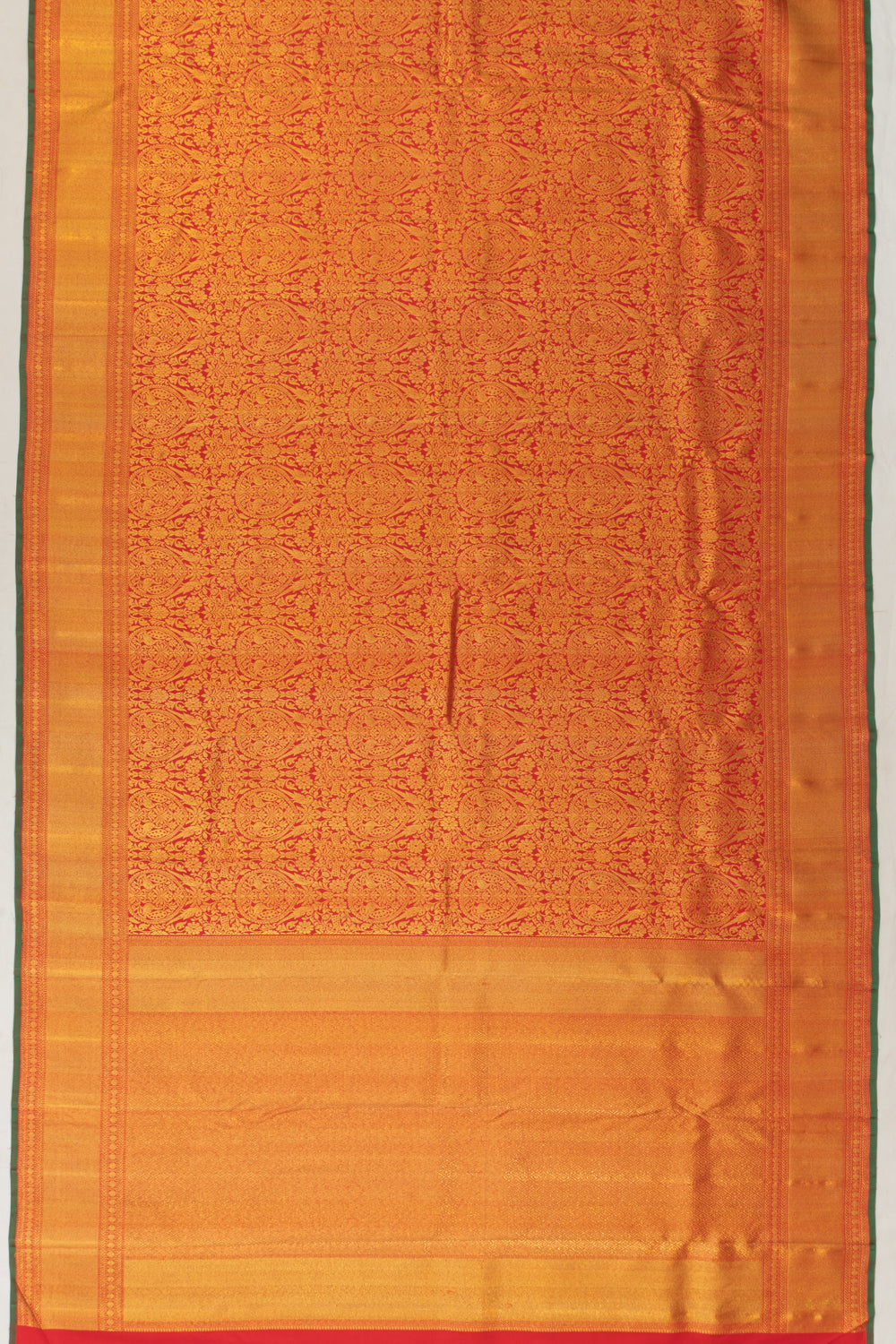 Kanchipuram Silk Brocade Red Saree