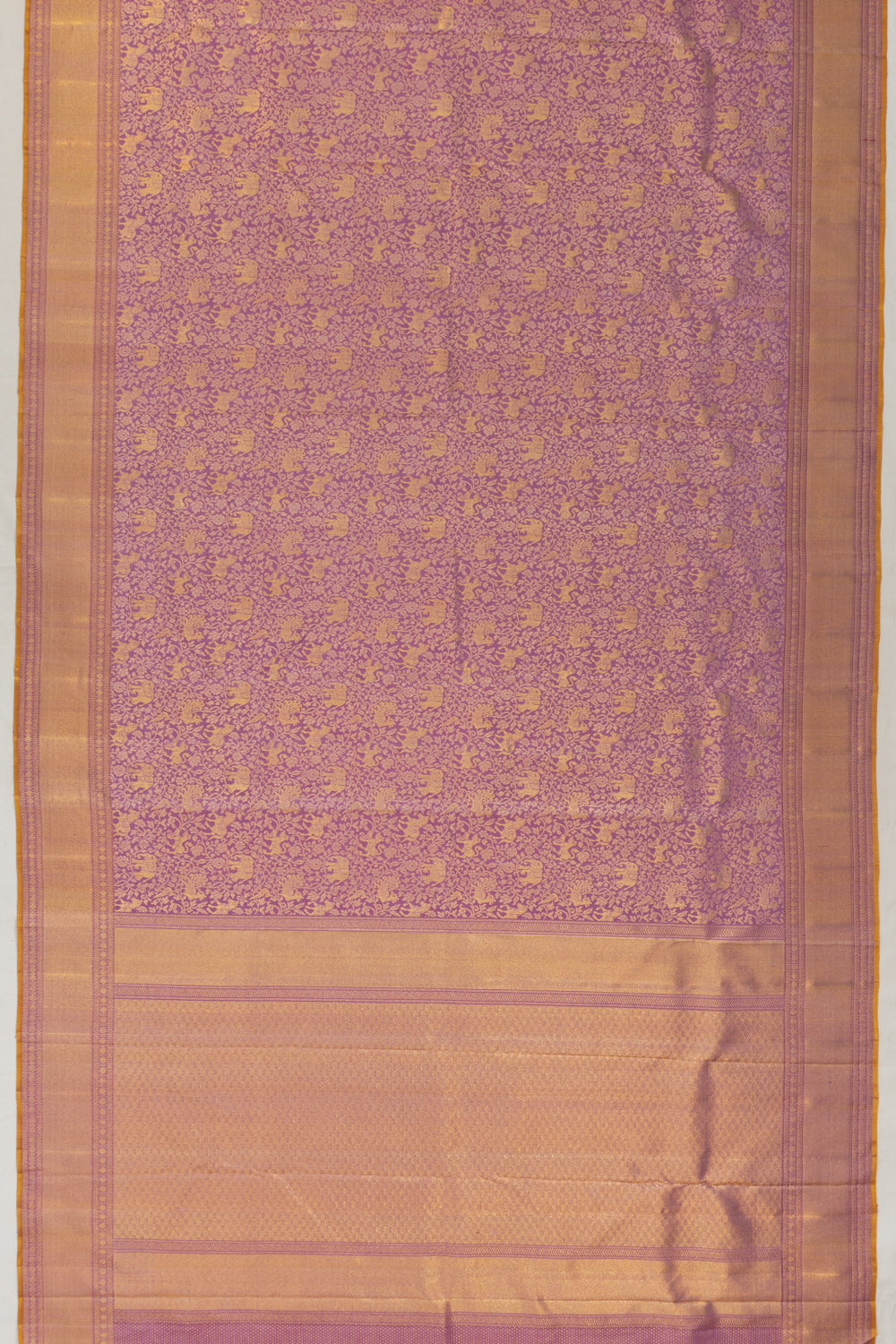 Kanchipuram Silk Vanasingaram Jaal Lavender Saree