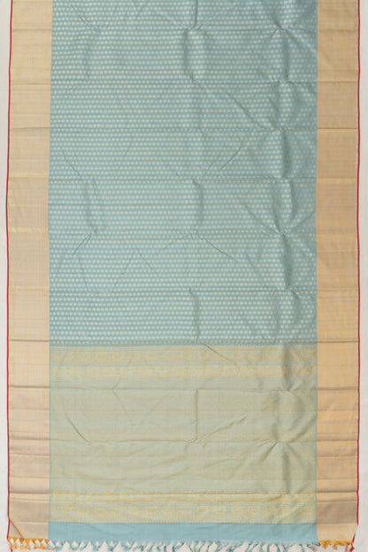 Classic Thread Kanchipuram Silk Brocade Powder Blue Saree