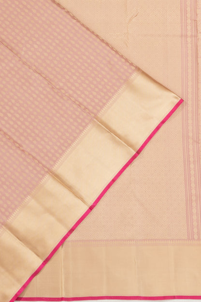 Classic Thread Kanchipuram Silk Brocade Peach Saree