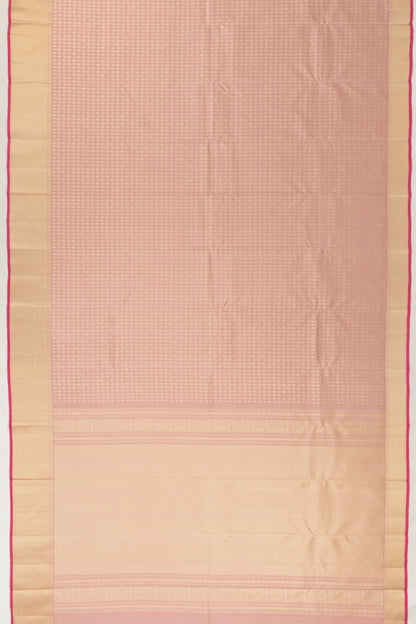 Classic Thread Kanchipuram Silk Brocade Peach Saree