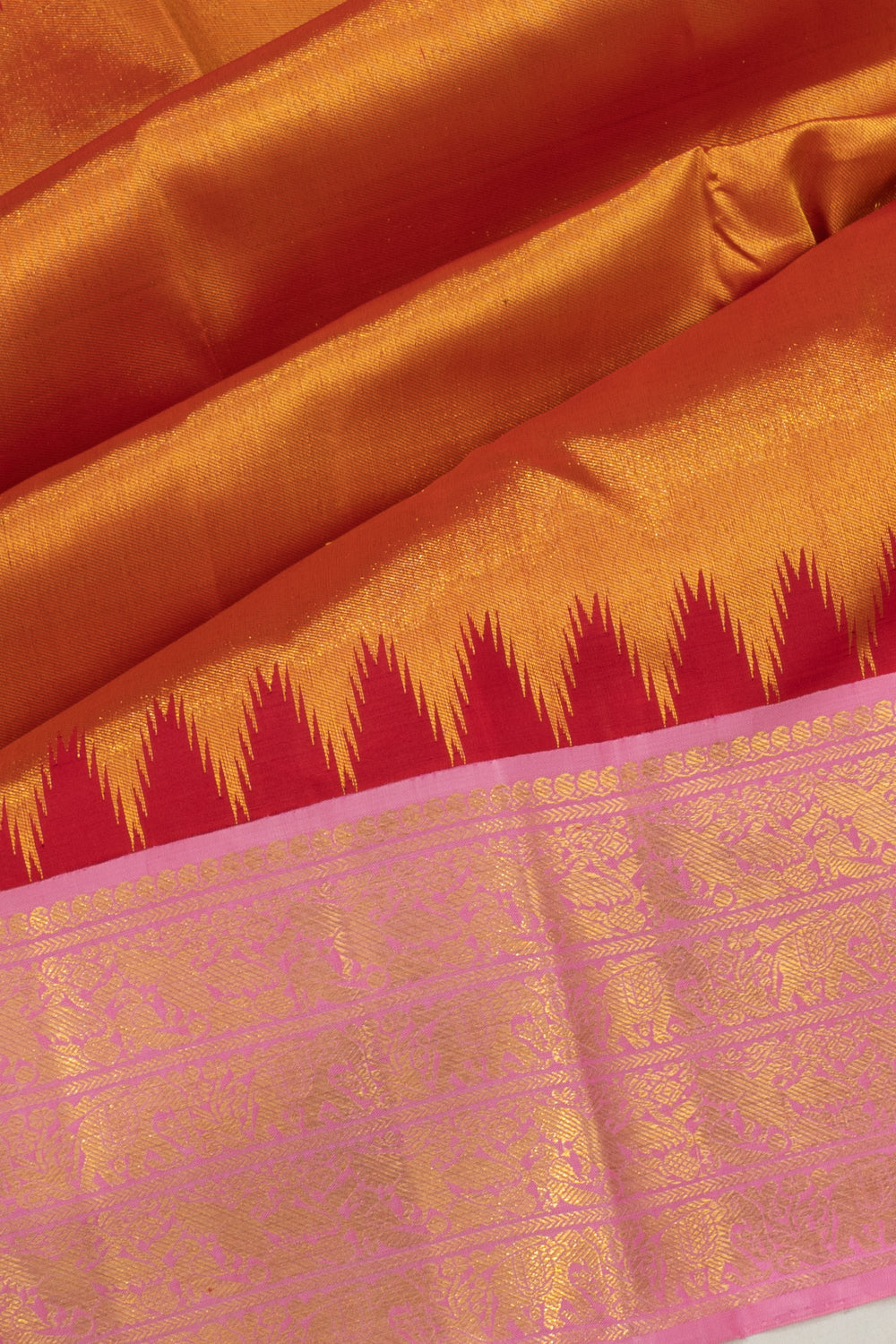 Kanchipuram Silk Tissue Gold Saree