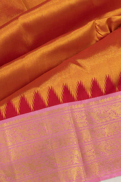 Kanchipuram Silk Tissue Gold Saree