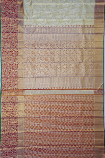 Kanchipuram Silk Tissue Brocade Gold Saree