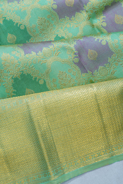 Kanchipuram Silk Brocade Green Saree