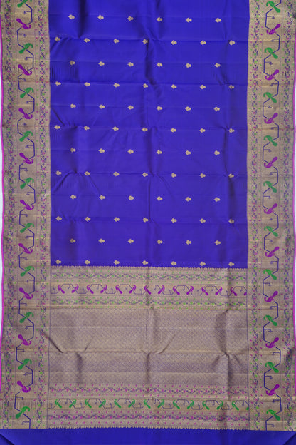 Classic Kanchipuram Silk Butta Blue Saree