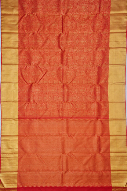 Kanchipuram Silk Brocade Red Saree