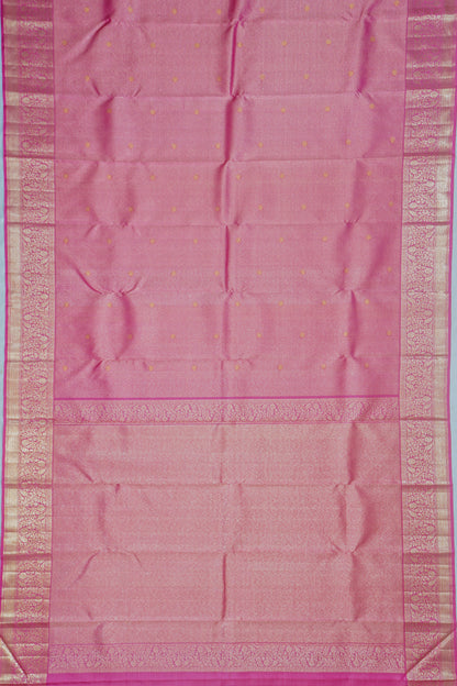 Kanchipuram Silk Brocade Pink Saree